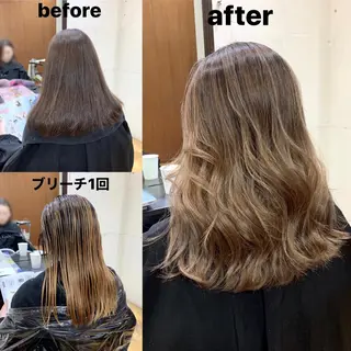 セミロング カラー 韓国レイヤーカット★ 小林大樹のヘアスタイル