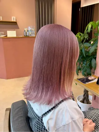 ミディアム カラー ·.⟡ 福田 彩乃 透明感カラー🪄🩵のヘアスタイル