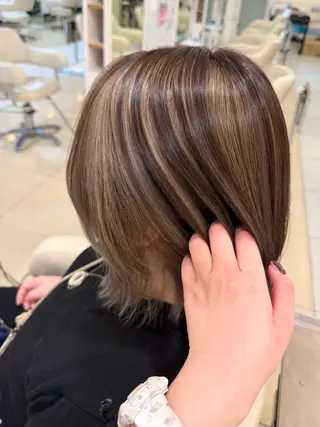 ミディアム 💗透明感カラー💗 にしぞえ ななみのヘアスタイル