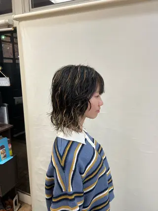 カラー パーマ オオエ トア／カットモデルのヘアスタイル