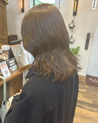 ミディアム カラー メンズ/パーマ /レディース髪質改善のヘアスタイル