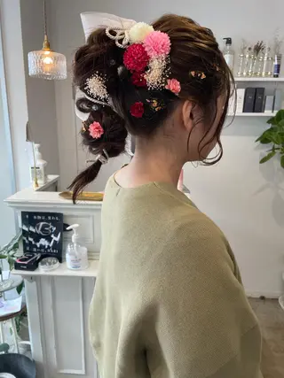 セミロング カラー ヘアアレンジ キッズ ✿ 𝚜𝚊𝚔𝚒 ✿のヘアスタイル