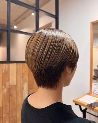 ショート ハイトーン/パーマ 大名 sakiのヘアスタイル