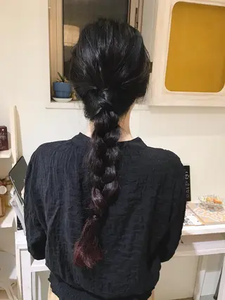 カラー ヘアアレンジ fuchigami suzunoのヘアスタイル