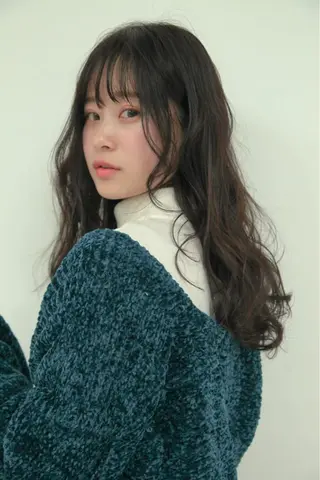 ロング 髪質改善/マツパ 垢抜け透明カラー衣笠のヘアスタイル