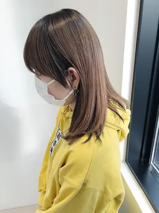ロング カラー 髪質改善/顔まわり 石原のヘアスタイル