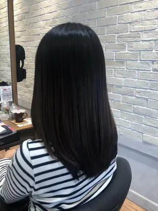 セミロング 自宅での再現性👌 溝の口/中裕樹のヘアスタイル