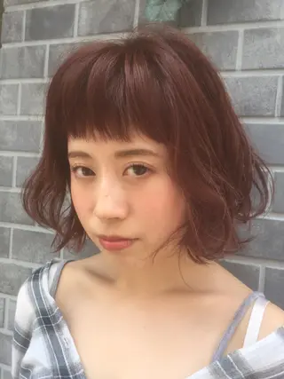 ショート カラー パーマ ヘアアレンジ 【白髪ぼかし 専門GBG】自由が丘のヘアスタイル