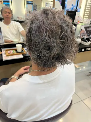 ショート カラー パーマ メンズ トータルビューティー K:R鶴川のヘアスタイル