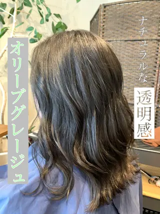 ミディアム カラー 透明感カラー/ブリー チ無し/瀧田恭平のヘアスタイル