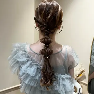 ロング カラー ヘアアレンジ 🫧tomoka 透明感カラー🫧のヘアスタイル