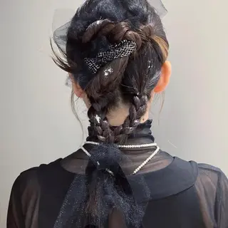 セミロング ヘアアレンジ KAWATOKO MISUZUのヘアスタイル