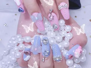 ネイル 🦋チップ長さだし 専門店🦋のネイルデザイン