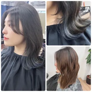 ミディアム カラー 渋谷レイヤーカット❌ 縮毛矯正専門/武田涼のヘアスタイル