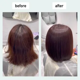 ミディアム カラー ジョー/ 縮毛矯正の専門家のヘアスタイル