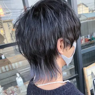 ショート カラー メンズ 岸下 理緒のヘアスタイル