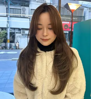ロング カラー ハイトーン/透け感 カラー🎀真香のヘアスタイル