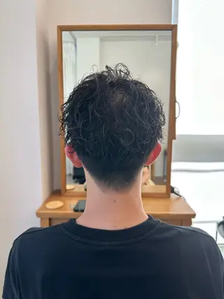 パーマ メンズ ブリーチカラー🔥 パーマ【佐々木凌平】のヘアスタイル