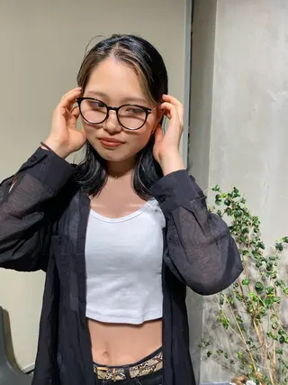 セミロング 無料カットモデル 丸川英心のヘアスタイル