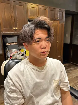 パーマ メンズ 田場 彪太郎のヘアスタイル