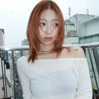 ミディアム カラー レイヤー専門家 ダブルカラー修のヘアスタイル