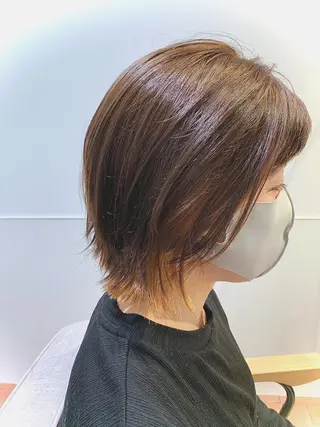 ショート カラー ヘアアレンジ 髪と心を整える美容師 透明感カラー/ボブのヘアスタイル