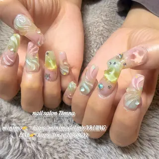 ロング NAILSALON 🍔Timna🍟のネイルデザイン