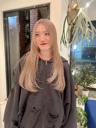 ロング カラー HARUKA/暖色 /ハイトーンカラーのヘアスタイル