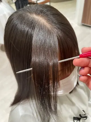 ミディアム 清瀬駅/痛ませない 縮毛矯正/山崎のヘアスタイル