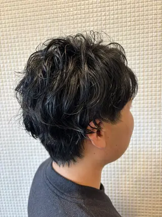 ミディアム パーマ メンズ 榧木 萌香のヘアスタイル