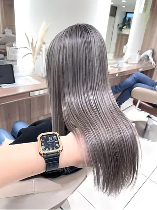 ロング カラー ＡＳＨ大宮/ブリーチ 髪質改善/カラーのヘアスタイル