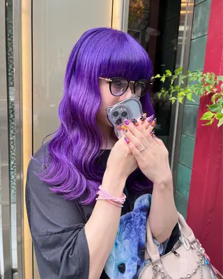 セミロング カラー 🦋YUI 髪質改善 ブリーチ　着付け🦋のヘアスタイル