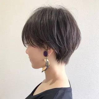 ショート 名竹聖治/透明感 カラー/縮毛矯正のヘアスタイル