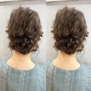 ミディアム カラー ツキノキ ミナのヘアスタイル