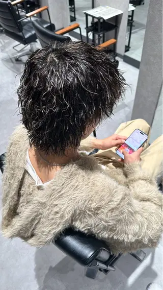 ショート パーマ ヘアアレンジ メンズ メンズヘア静岡 ✂︎Ryuheiのヘアスタイル