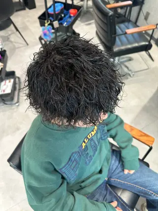 ミディアム パーマ ヘアアレンジ メンズ メンズヘア静岡 ✂︎Ryuheiのヘアスタイル