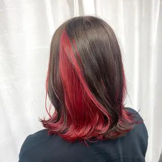 ミディアム カラー パーマ ヘアアレンジ 年間1500人担当 代表 南一路のヘアスタイル