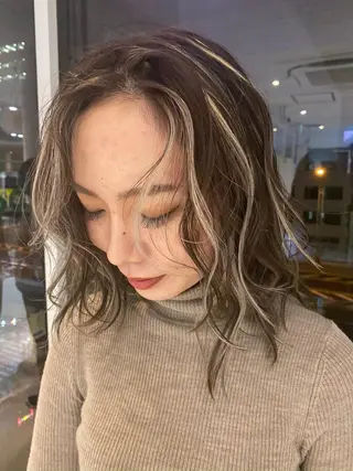 セミロング カラー welring hair salonのヘアスタイル