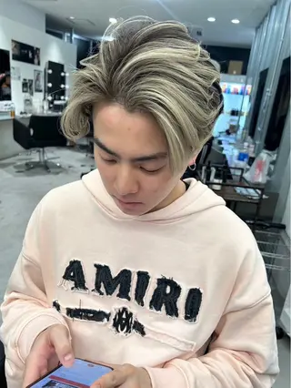 カラー パーマ メンズ 梅田美容師/カラー/ レイヤー/ハイライトのヘアスタイル