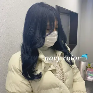 セミロング カラー NANAMI🩵 大人可愛い韓国ヘアのヘアスタイル