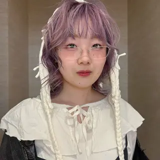 ミディアム カラー ブリーチ/韓国 💫ひなた💫のヘアスタイル