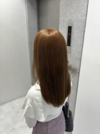 ロング カラー 流行りの透明感カラー ×縮毛矯正🤍ユウのヘアスタイル