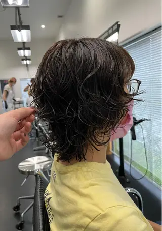 ミディアム パーマ 湯川 未咲希のヘアスタイル