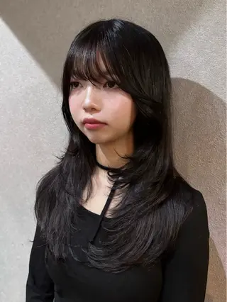 ロング カラー 🎀レイヤーカット/ 艶カラー/ﾕｶ🎀のヘアスタイル