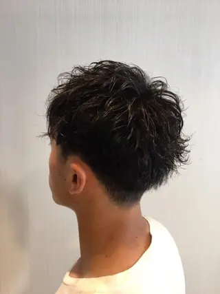 ショート カラー パーマ メンズ 【mokuオーナー】 ちはるのヘアスタイル