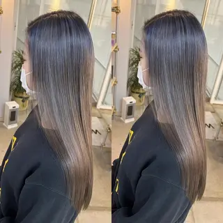 ロング カラー yoriダブルカラー 代表すがわらのヘアスタイル