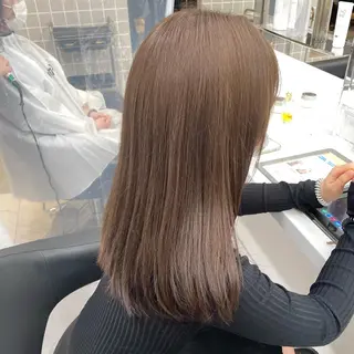 セミロング カラー *モデル募集🤍横浜 透明感カラー🫧のヘアスタイル