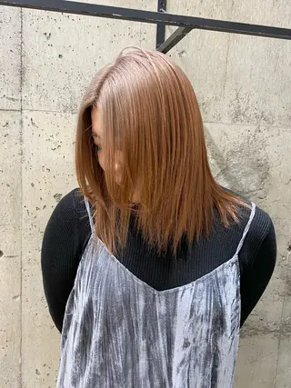 セミロング カラー souco/ moenoのヘアスタイル