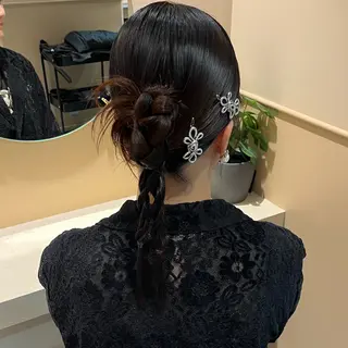 セミロング ヘアアレンジ 🫧tomoka 透明感カラー🫧のヘアスタイル