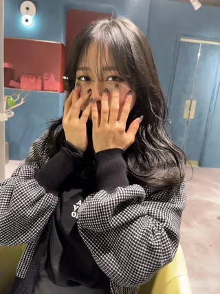 ミディアム カラー fuuka/ ハイトーン/海外ヘアのヘアスタイル